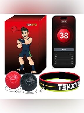 TEKXYZ Boxing Reflex Ball With Counter App